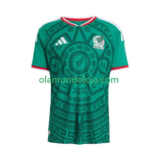 Camisola México Homem Equipamento Primeiro Copa do Mundo 2026 Manga Curta